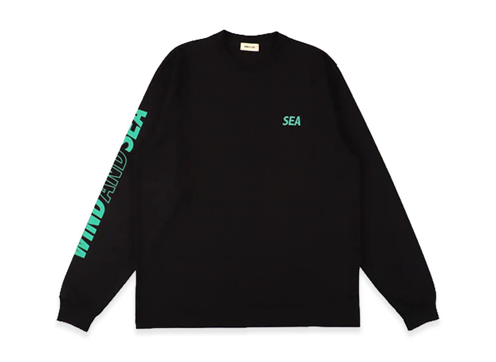 WIND AND SEA L/S Tech Pocket Tee "Black/Mint"