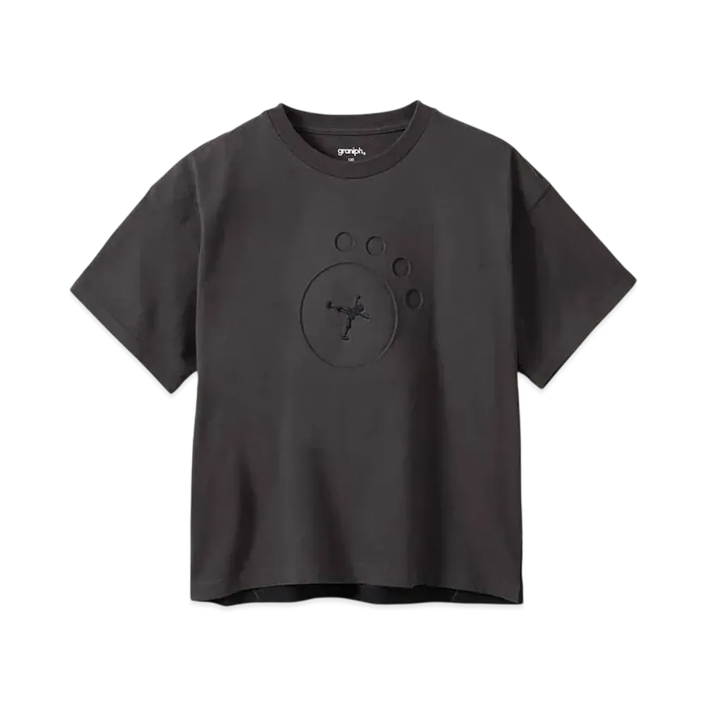 graniph x ONE PIECE Nikuniku Fruit Kids Big Silhouette T-Shirt "Sumikuro"