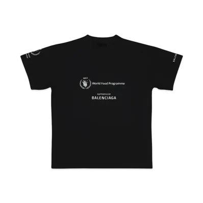BALENCIAGA Women's WFP T-shirt Medium Fit "Black/White"