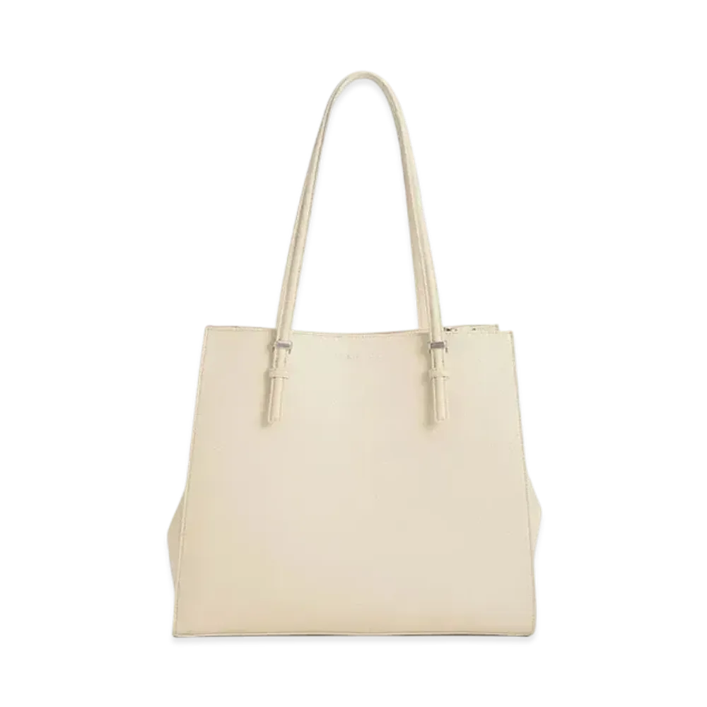 CHARLES & KEITH Classic Double Handle Tote Bag "Beige"