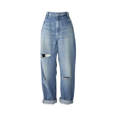 HYSTERIC GLAMOUR Resized Denim Straight Pants "Light Indigo Blue"