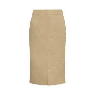 Maison Margiela Women's Skater Chino Midi Skirt "Camel"