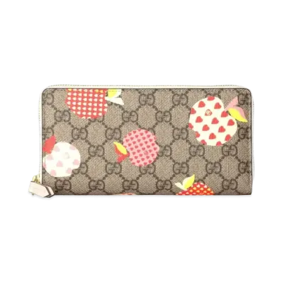 GUCCI Les Pommes Zip Around Wallet