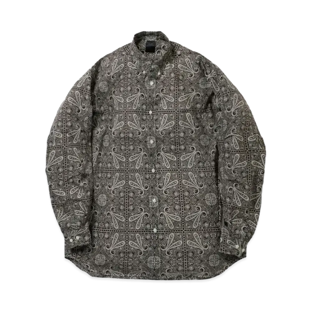 DAIWA PIER39 Tech Button Down Shirts L/S Paisley "Brown"