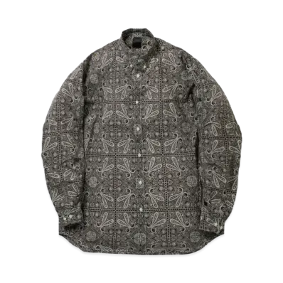 DAIWA PIER39 Tech Button Down Shirts L/S Paisley "Brown"