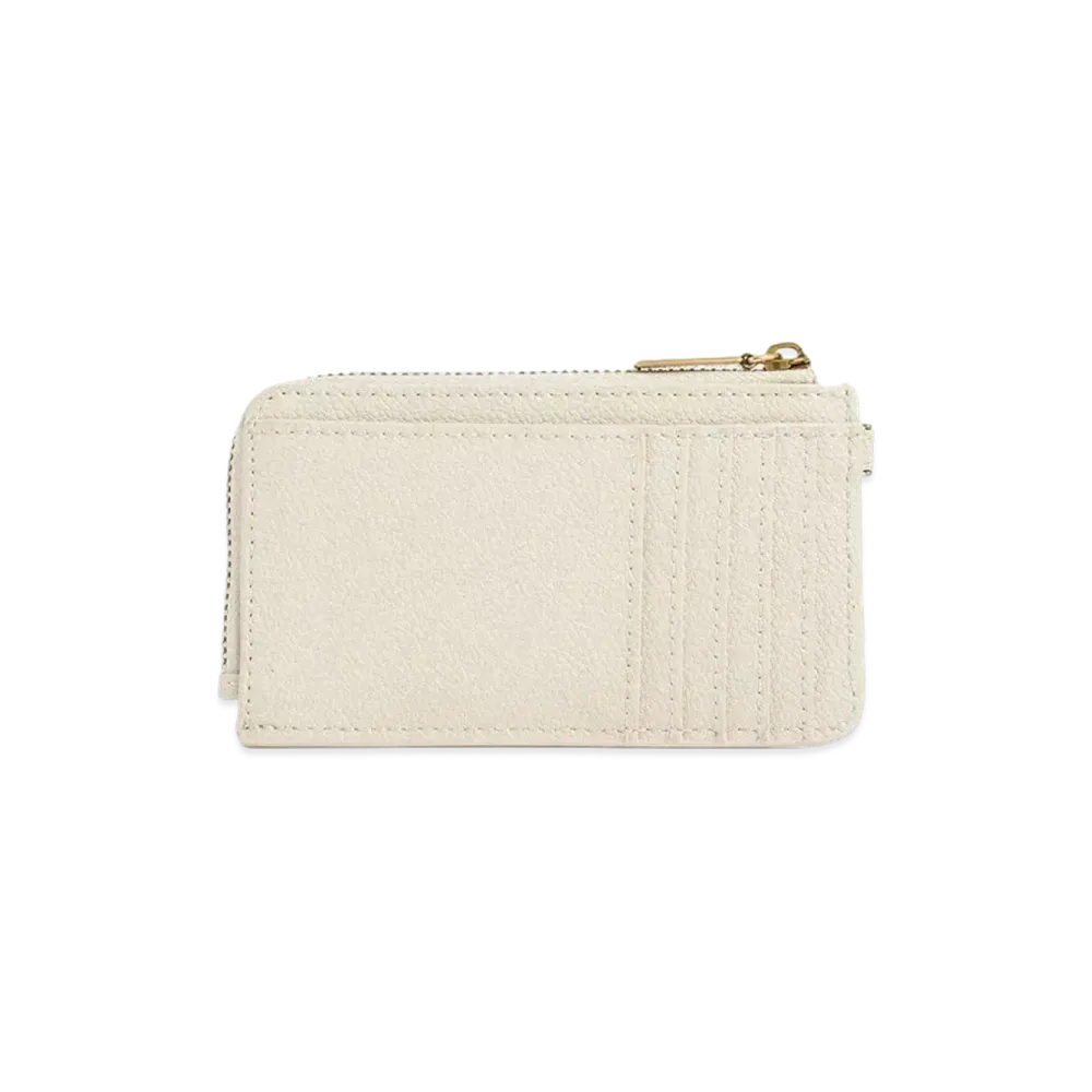CHARLES & KEITH Multi Slot Zip Around Card Holder "Cream"