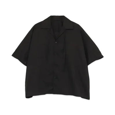 Yohji Yamamoto Y's LAWN BIG SHORT SHIRT "Black"