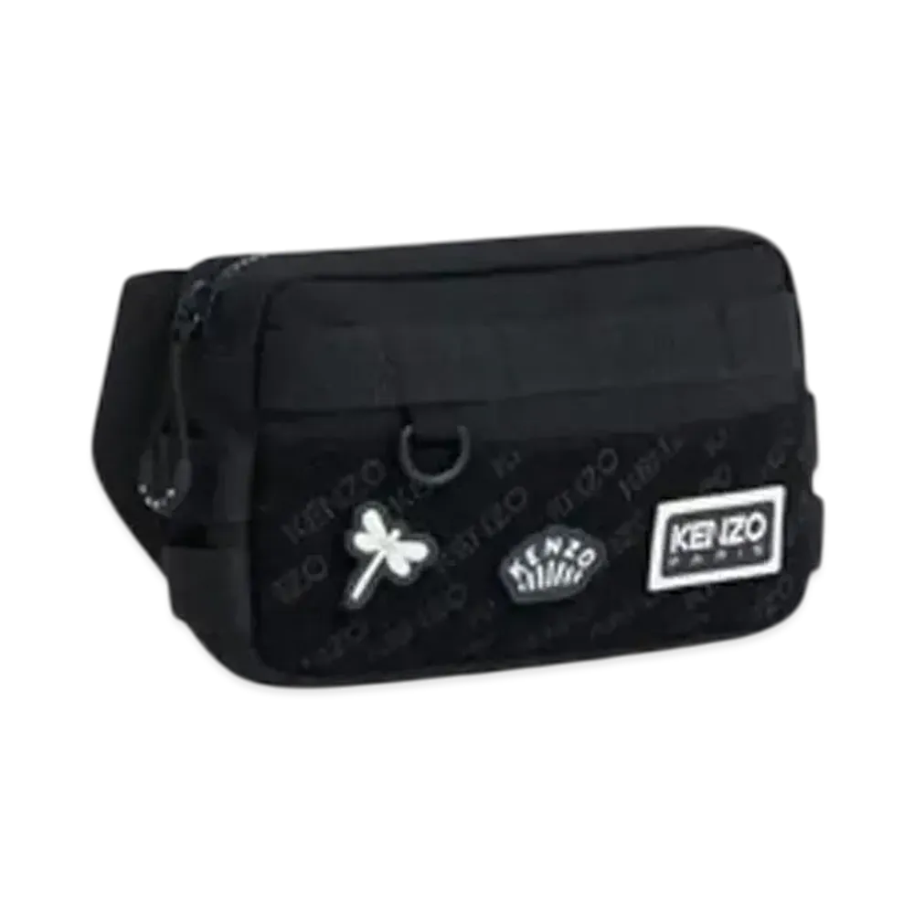 KENZO 'Jungle' Nylon Belt Bag "Black"