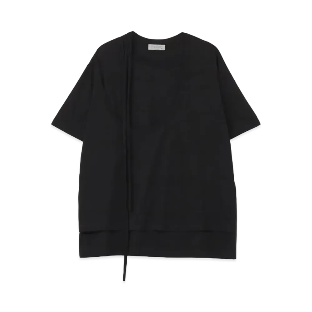 Yohji Yamamoto Pour Homme 30/-CORMA LAYERED SHORT SLEEVES "Black"