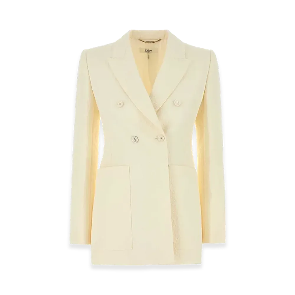 Chloe Women's Cotton Blend Blazer "White"