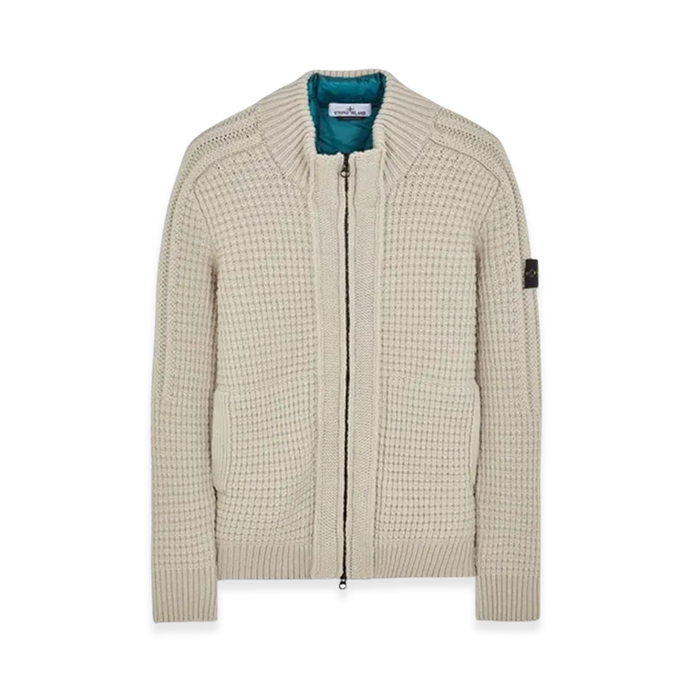Stone Island 539D5 Garment Dyed Pure Wool President Knit - 23FW "Stucco"