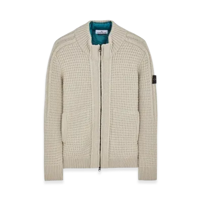 Stone Island 539D5 Garment Dyed Pure Wool President Knit - 23FW "Stucco"