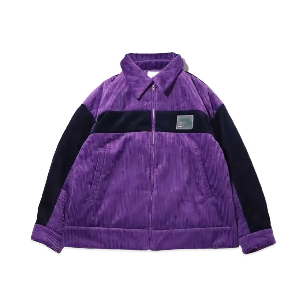 atmos pink Color Corduroy Sagara Patch Jacket "Purple/Navy"
