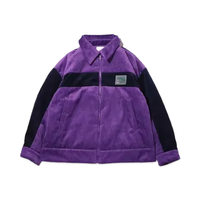 atmos pink Color Corduroy Sagara Patch Jacket "Purple/Navy"