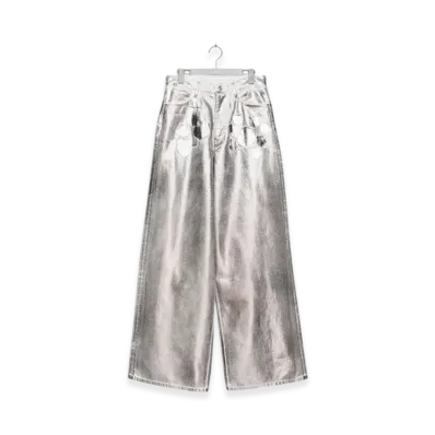 MASUBOYS Emblem Baggy Jeans "Silver"