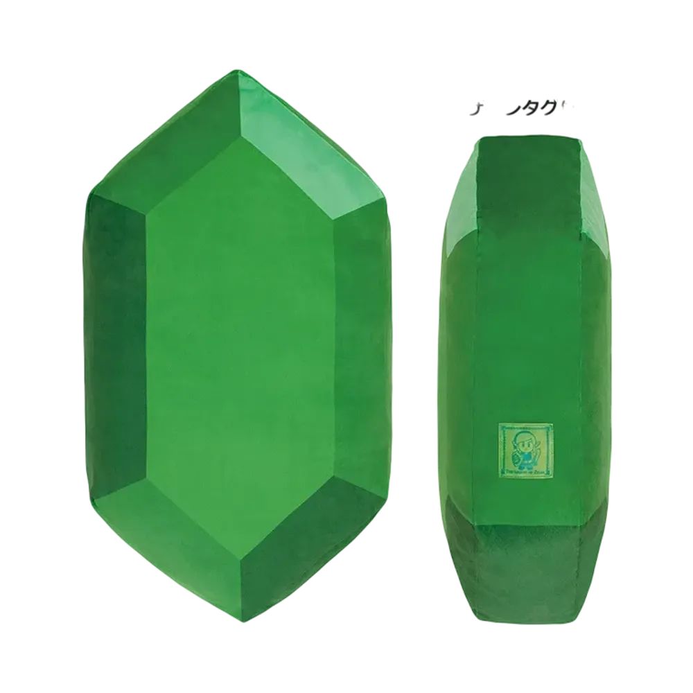 BANDAI "Ichiban Kuji" -The Legend of Zelda Echoes of Hyrule- Last One Prize Rupee-Shaped Cushion Green Rupee ver.