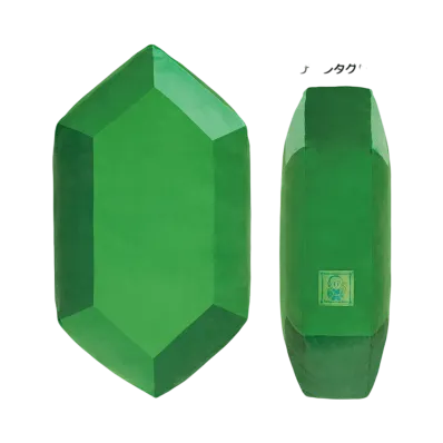 BANDAI "Ichiban Kuji" -The Legend of Zelda Echoes of Hyrule- Last One Prize Rupee-Shaped Cushion Green Rupee ver.