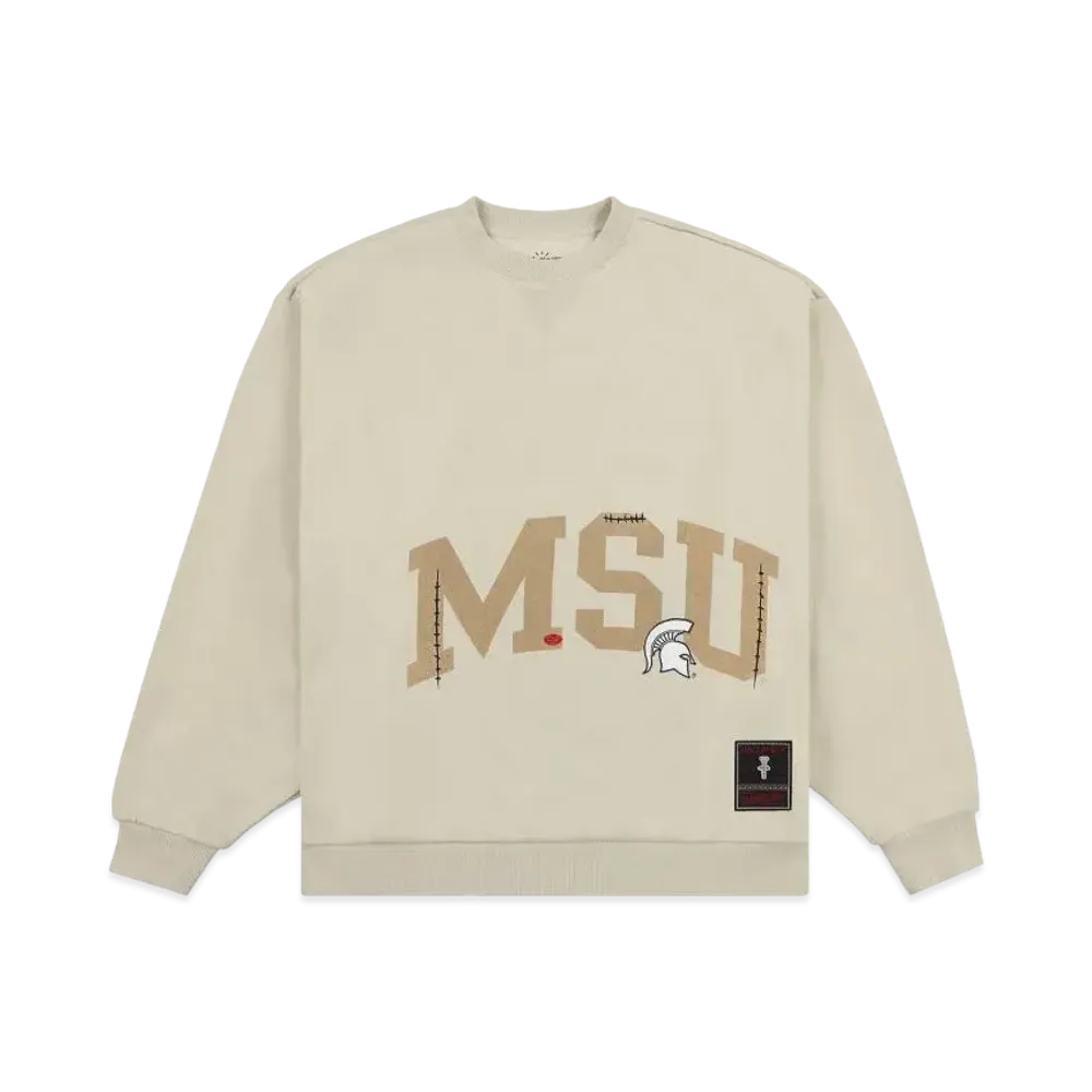Travis Scott x M&N x Michigan State University Crewneck "Ivory"