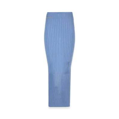 MARNI Women's Long Celestial Ribbed Skirt "Blue"