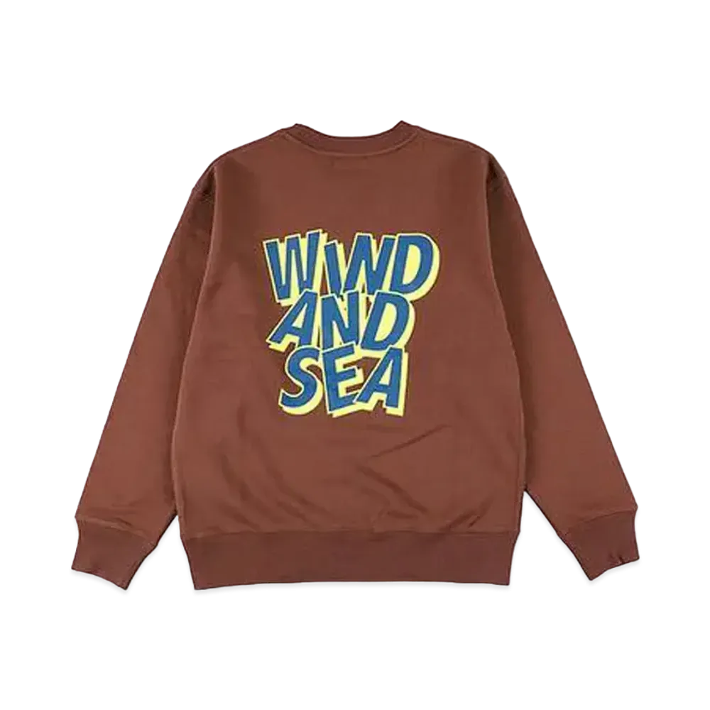 WIND AND SEA Wind Crew Neck Sweat "Brown"