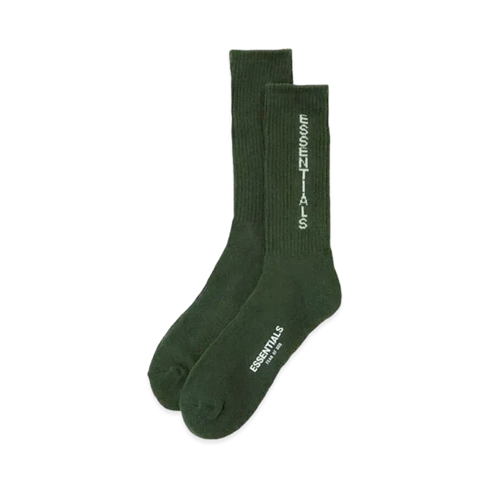 FEAR OF GOD Essentials Graphic Socks "Green"