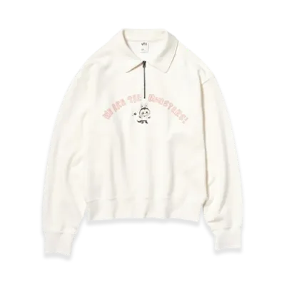 Uniqlo UT x POP MART Half-Zip Sweatshirt "Off White"