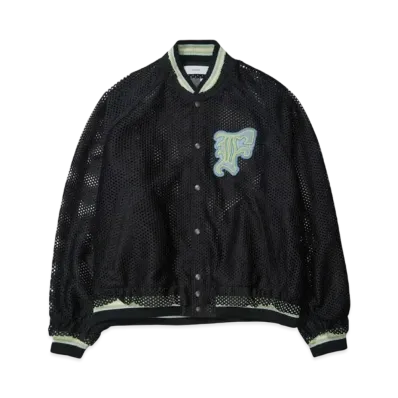 FACETASM MESH STADIUM JACKET "BLACK"