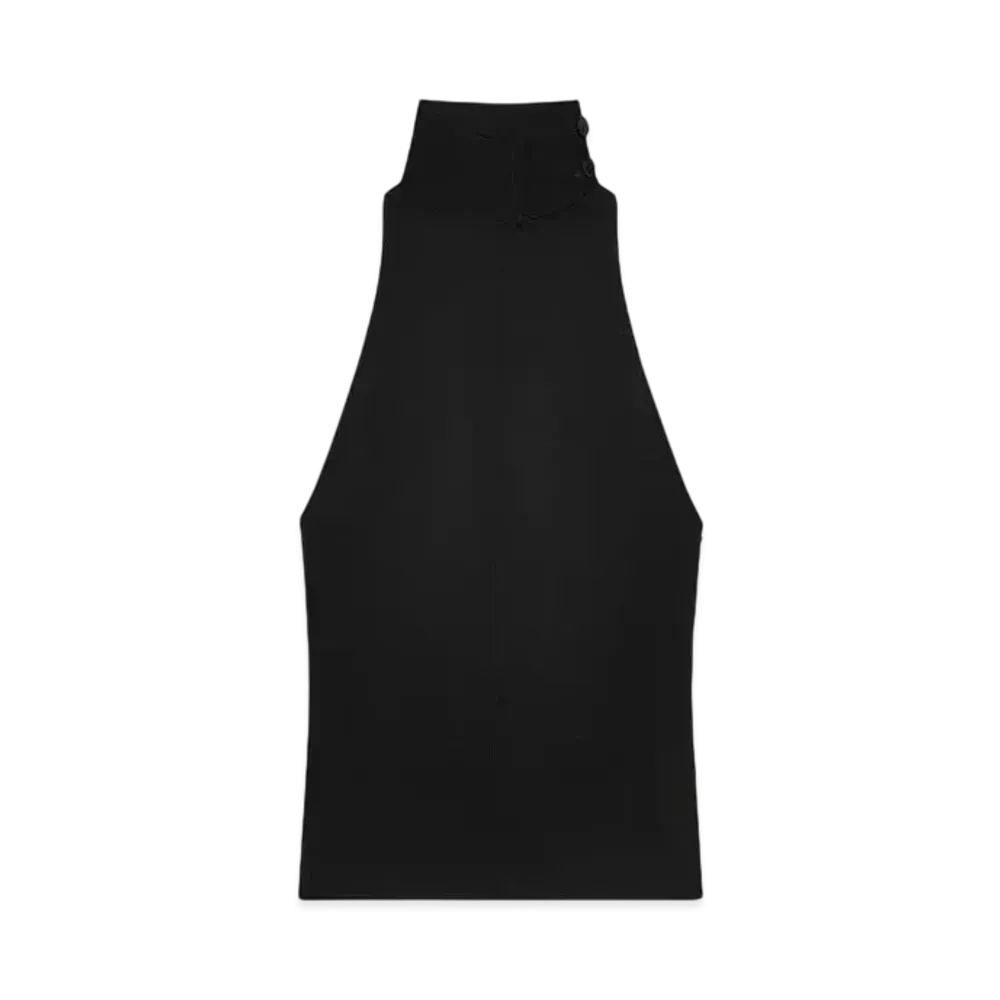 Courreges Sleeveless Scarf Blouse "Black"