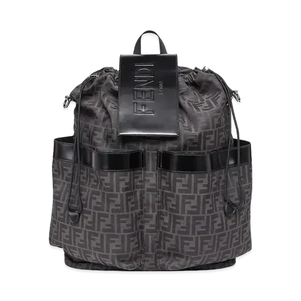 FENDI Drawstring Backpack Ff Jacquard Fabric Backpack "Multicolor"