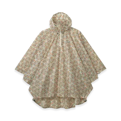 mont-bell Print Trekking Rain Poncho "Ivory"