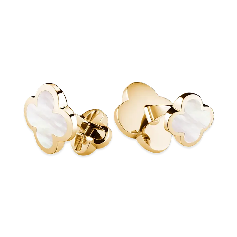 Van Cleef & Arpels Alhambra cufflinks "18K Yellow gold/Mother-of-pearl"