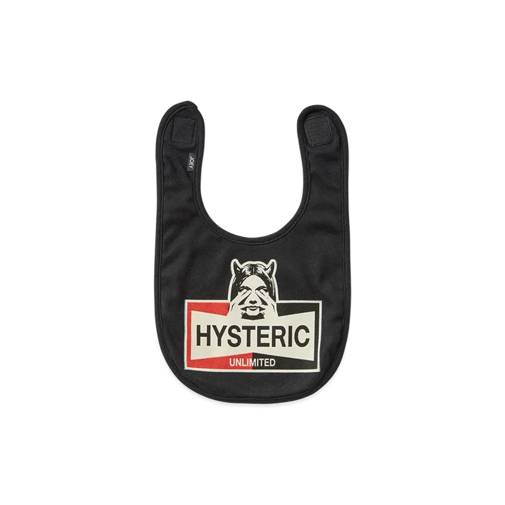HYSTERIC GLAMOUR Kids Hysteric Unlimited Reversible Bib "Black"