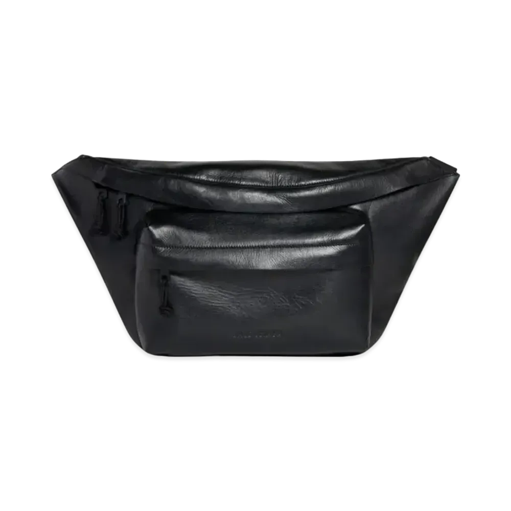 BALENCIAGA Premium XL Beltpack In Crushed Paper Calfskin "Black"