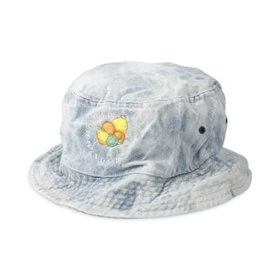 SAINT MXXXXXX x WIND AND SEA J.Fresh Circle Bleached Denim Bucket Hat "Light Blue"