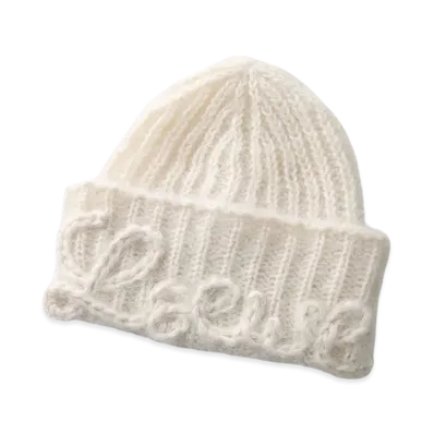 LOEWE Mohair Blend Beanie "Ivory"