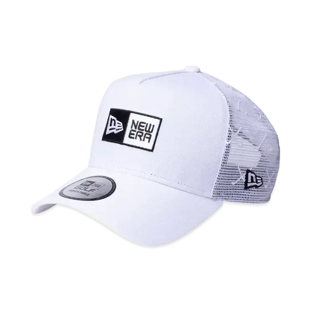 NEW ERA Golf 9Forty A-Frame Tracker Mesh Embroidery Box Logo "White"