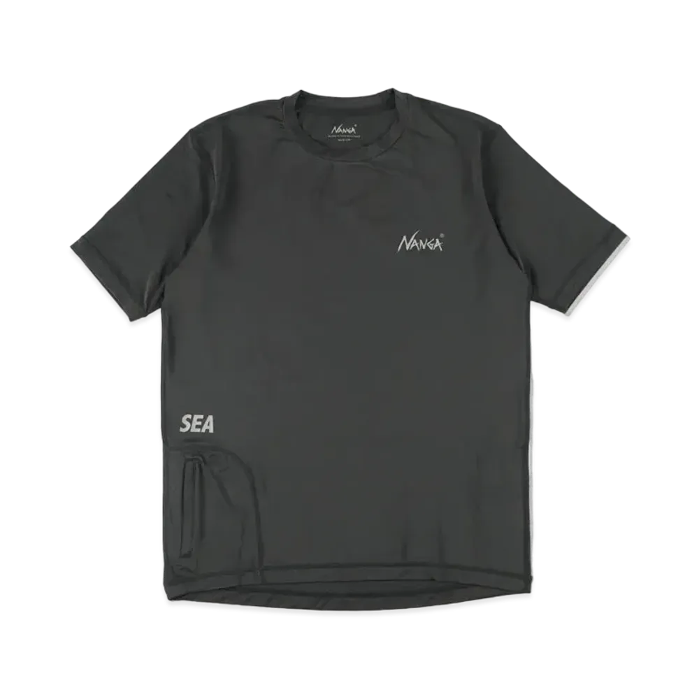 WIND AND SEA x NANGA SHORT SLEEVE RASH GUARD "Black"