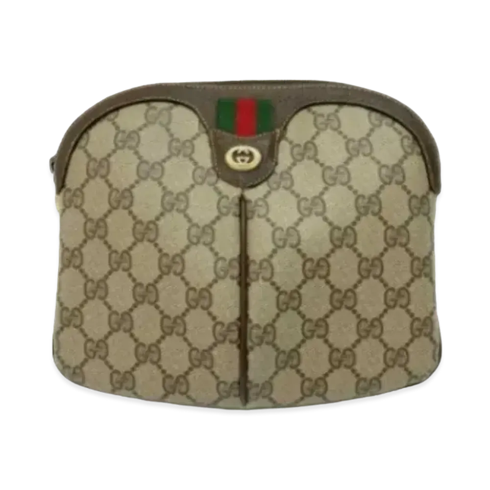 GUCCI Old Gucci Sherry Line Shoulder Bag "Brown"