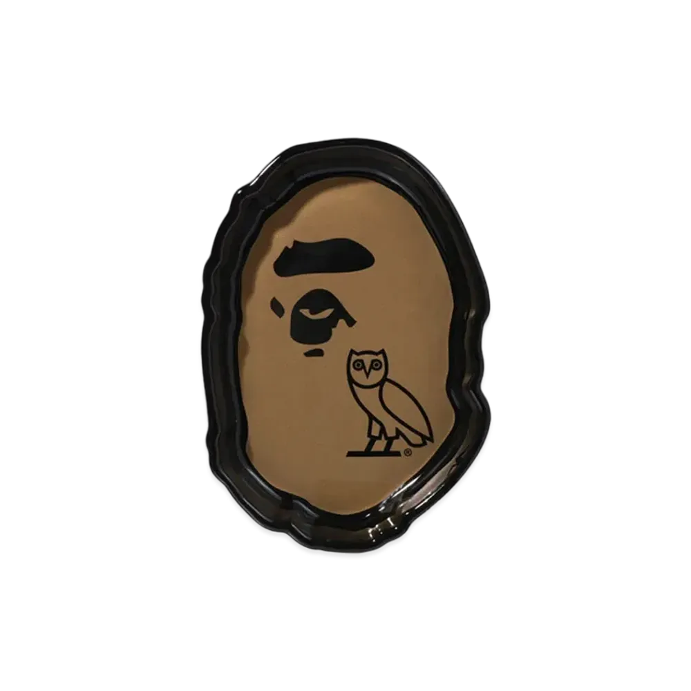 A BATHING APE x OVO Ape Head Cigar Ashtray "Gold"
