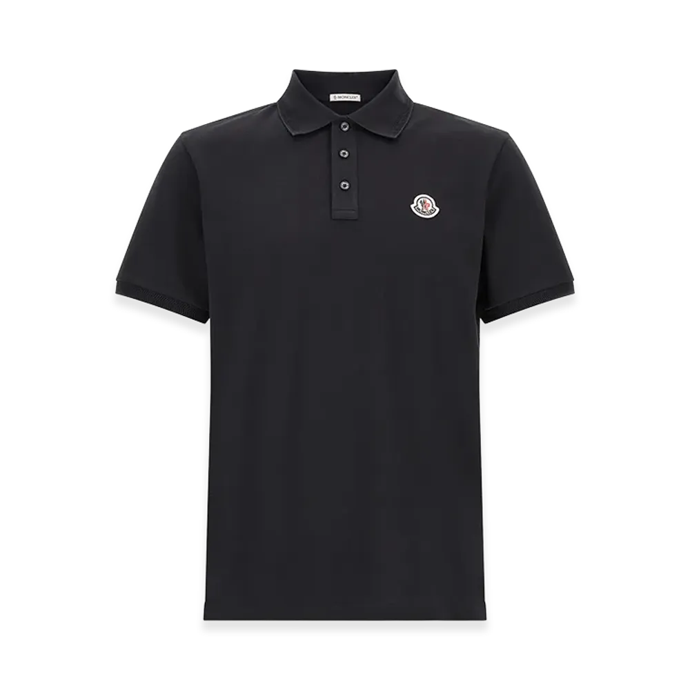 MONCLER Logo Patch Polo Shirt "Blue"