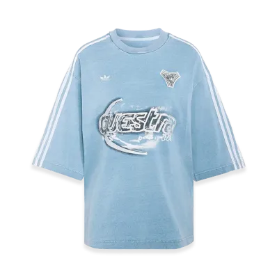 adidas Women's Adilenium Season 5 Oversized Denim T-Shirt "LightBlue"