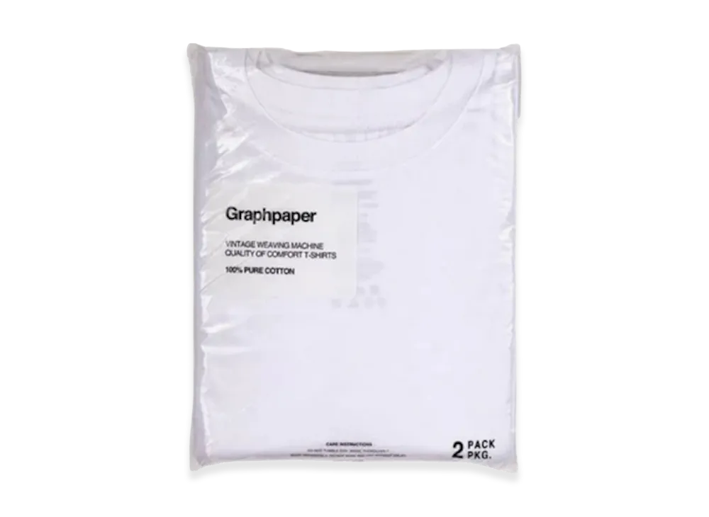 Graphpaper 2-Pack Crew Neck Tee "White"
