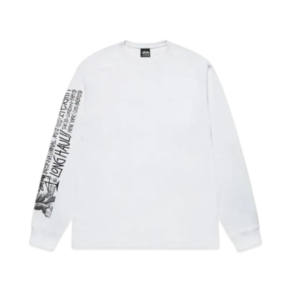 Stussy Long Haul LS Tee "White"