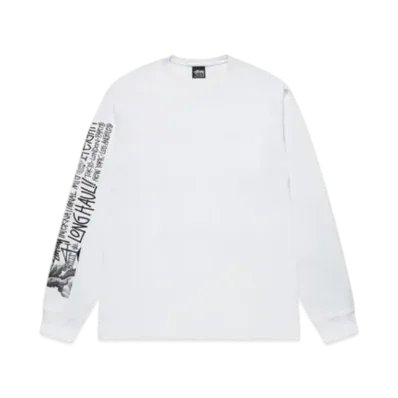 Stussy Long Haul LS Tee "White"
