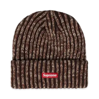 Supreme Rainbow Knit Loose Gauge Beanie "Dark Brown" (21FW)