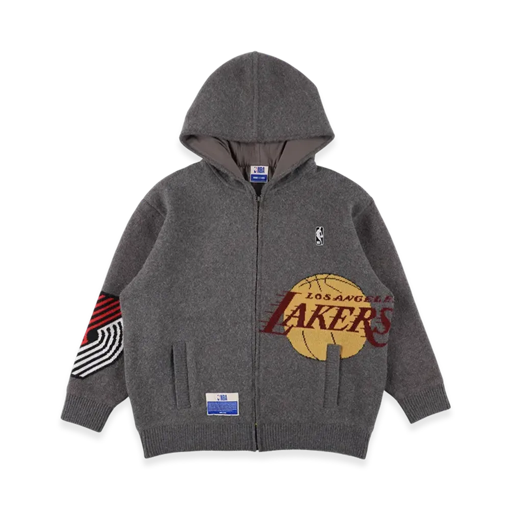 WIND AND SEA x NBA Jacquard Knit Hoodie "Lakers Blazers"