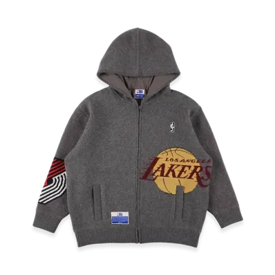 WIND AND SEA x NBA Jacquard Knit Hoodie "Lakers Blazers"