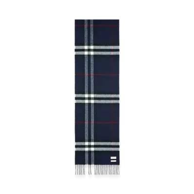 Burberry Cashmere Check Scarf "Blue"