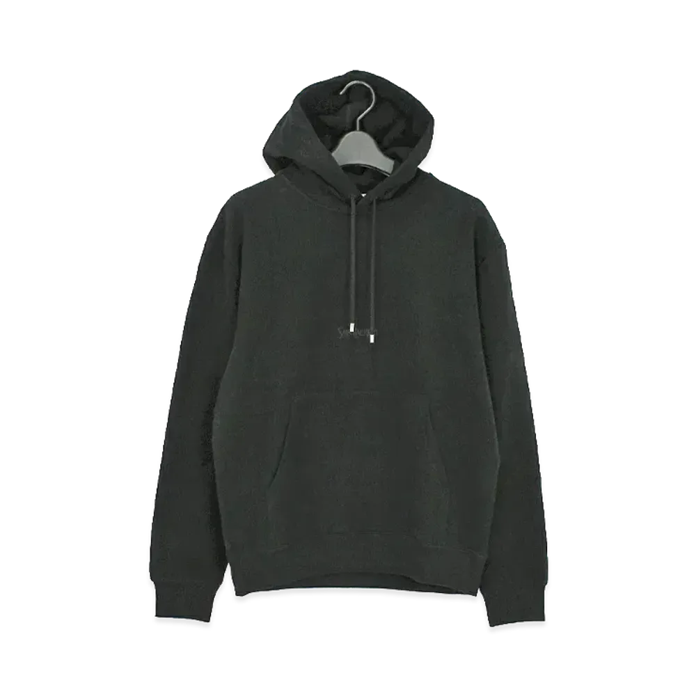 Saint Laurent Women's Logo Embroidery Hoodie "Black"