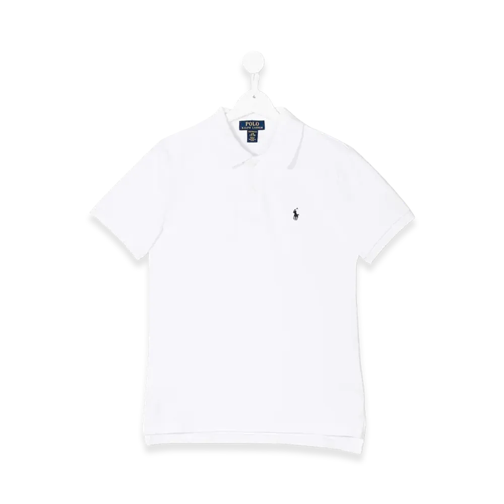Polo Ralph Lauren Kids Slim Fit Cotton Mesh Polo Shirt "White"